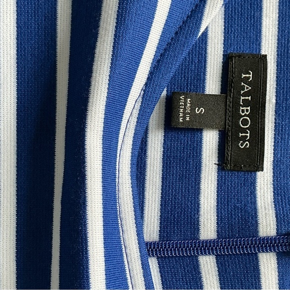 Talbots Blue and White Striped Sleeveless Dress - Picture 3 of 3